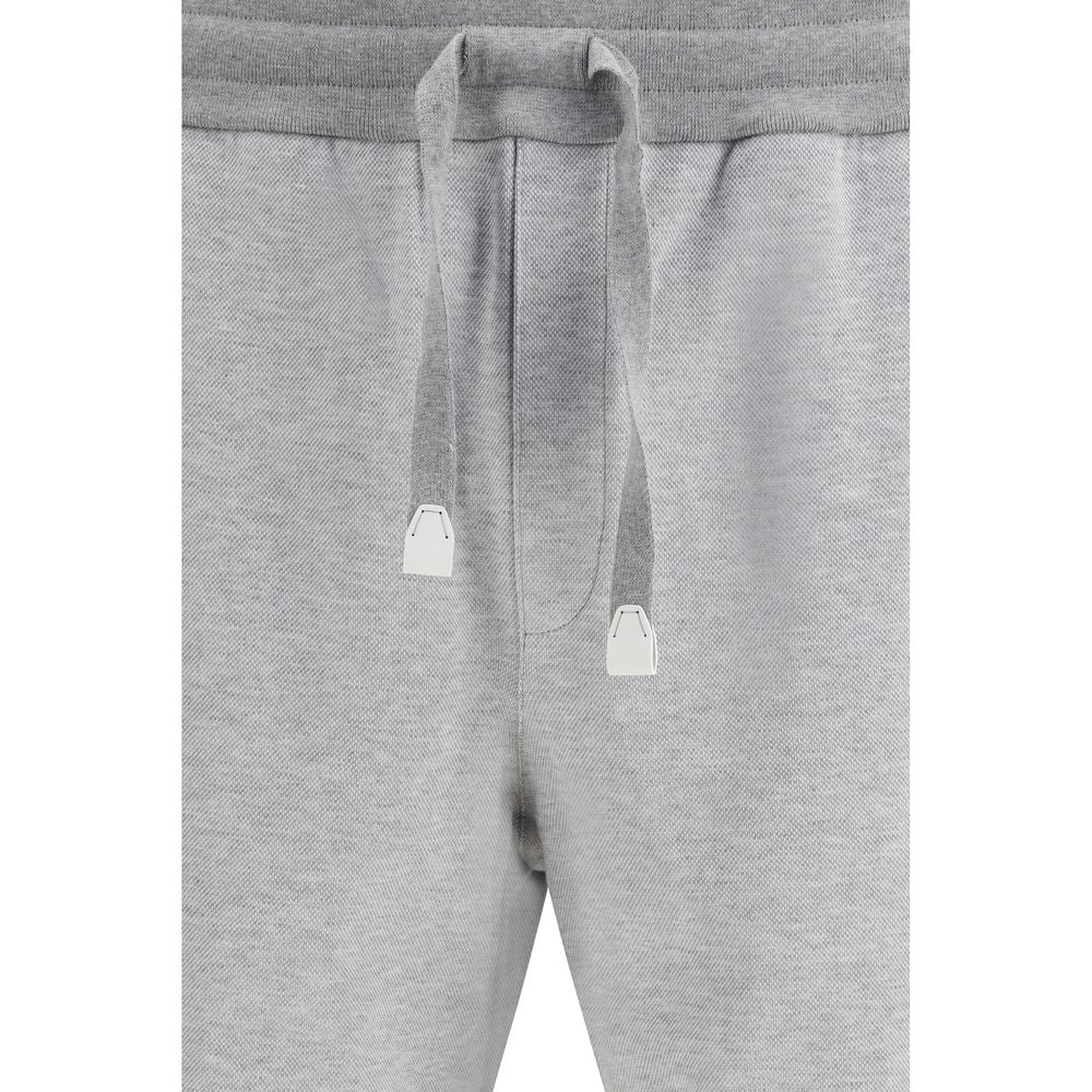 Brioni Gray Cotton Joggers Workout Pants