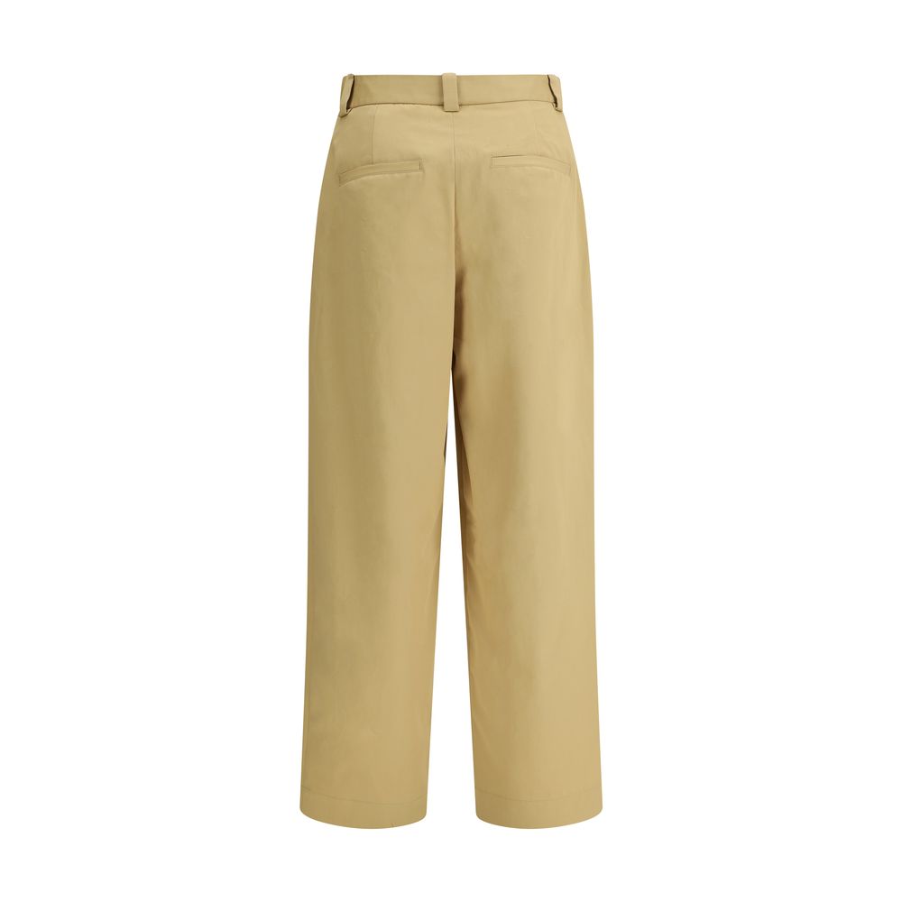 Khaite Beige Cotton Casual Pants Khaite