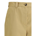 Khaite Beige Cotton Casual Pants Khaite