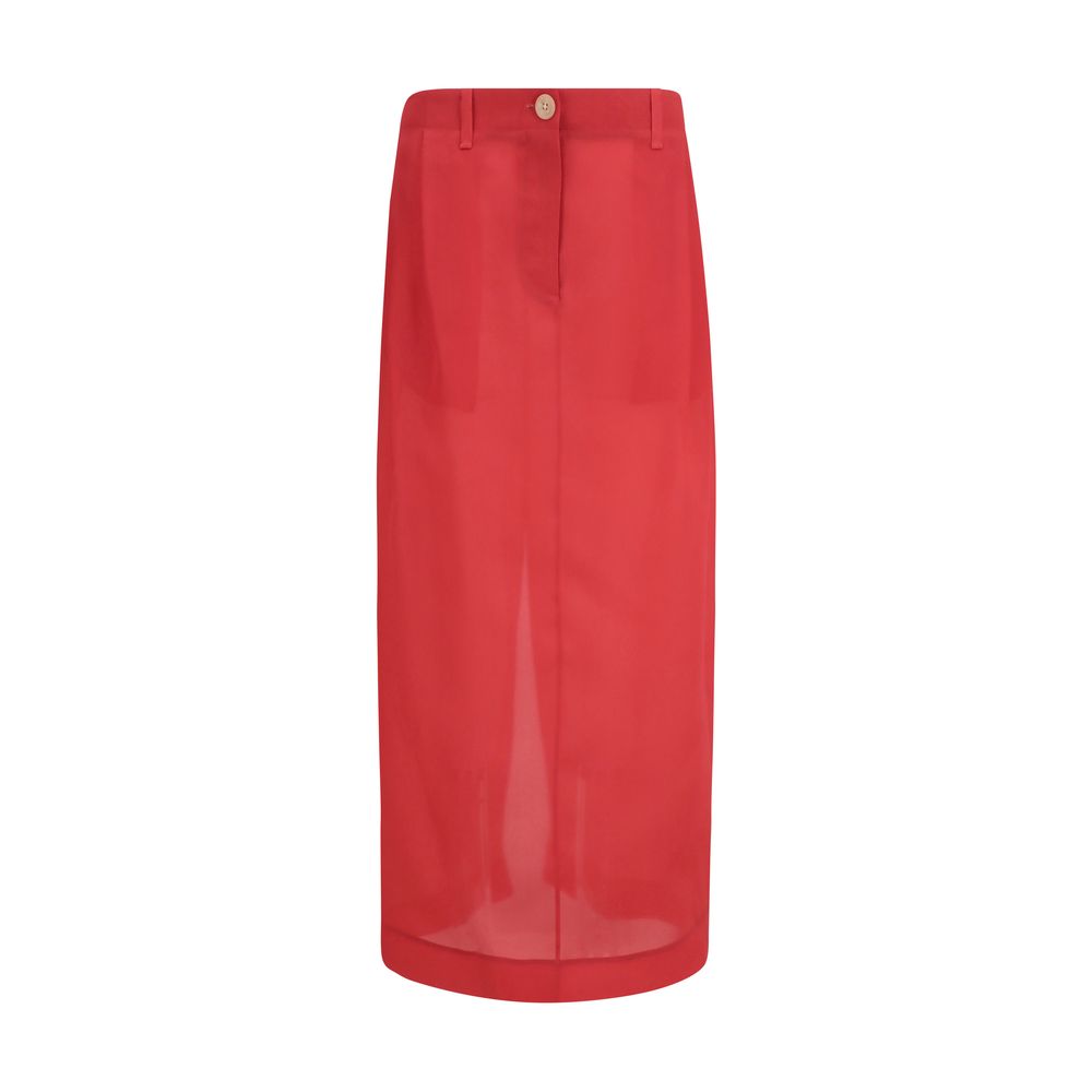 Khaite Multicolor Silk Midi Skirt Khaite