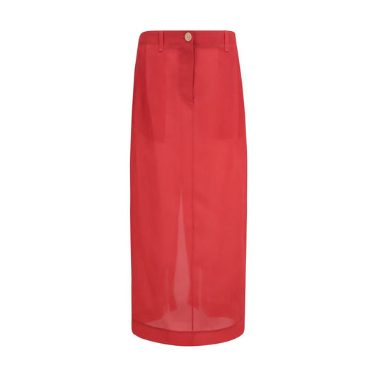 Khaite Multicolor Silk Midi Skirt Khaite