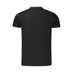 Black cotton men's T-shirt by Pepe Jeans, featuring a classic crew neck and minimalist design.