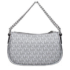 Gray Michael Kors fabric handbag with top handles and subtle logo detail, designed for everyday style and versatile use.
