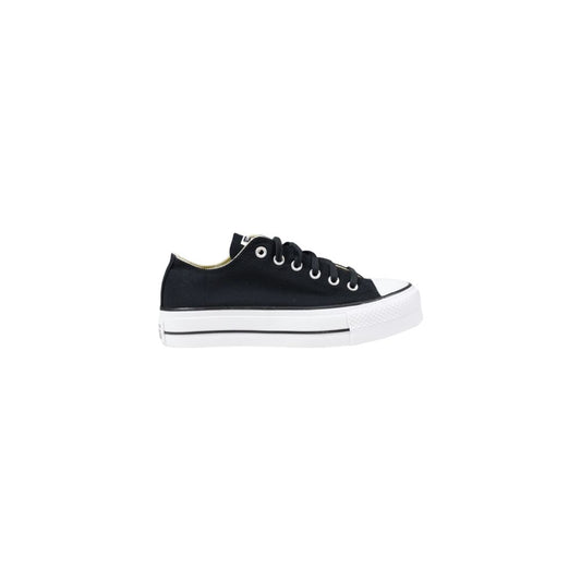 Converse Black Fabric Platform Sneakers Converse