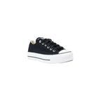 Converse Black Fabric Platform Sneakers - Eljoys Fashion 