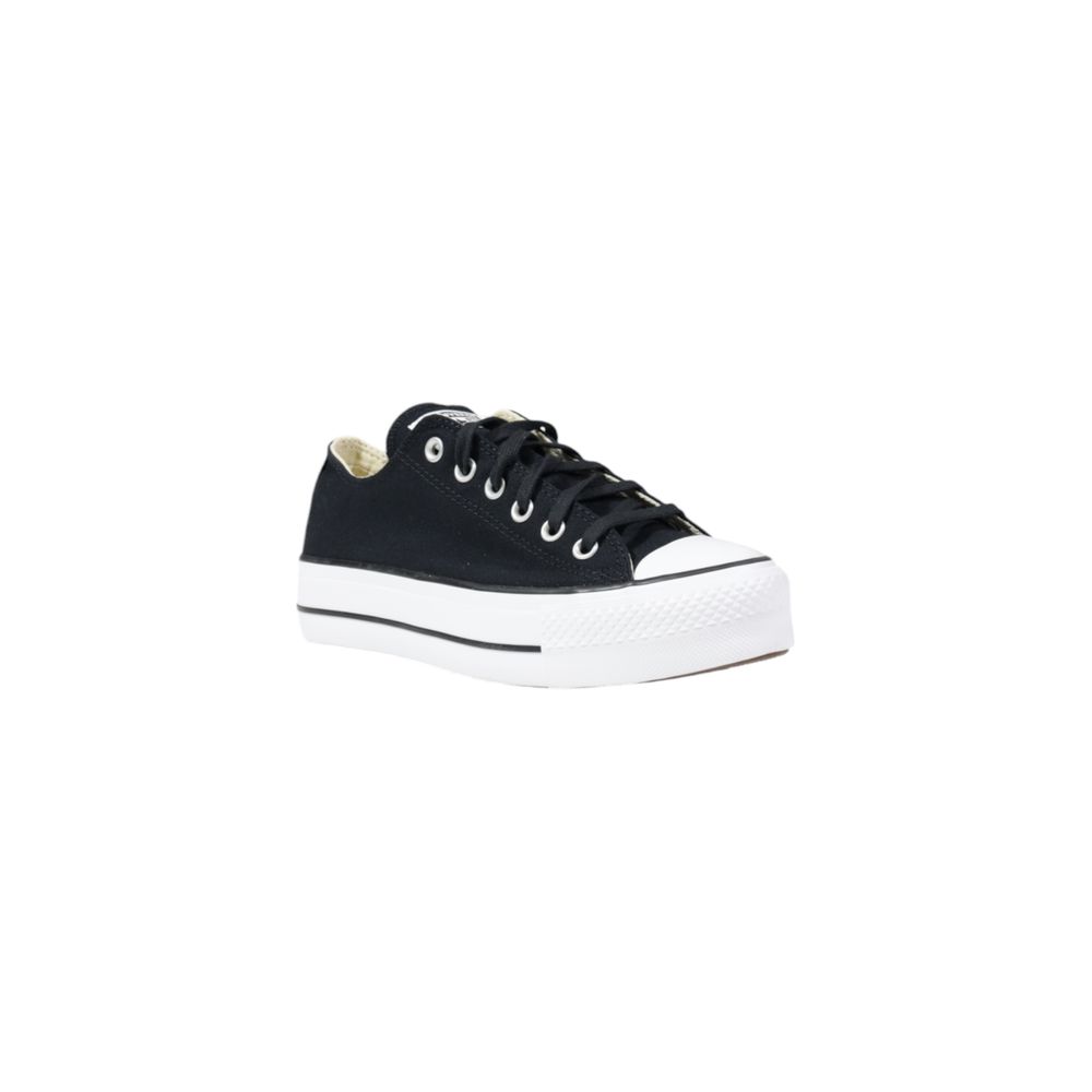 Converse Black Fabric Platform Sneakers Converse