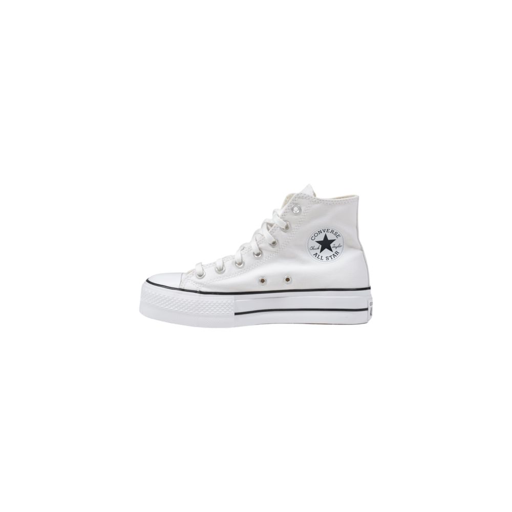 Converse White Polyester Platform Sneakers Converse