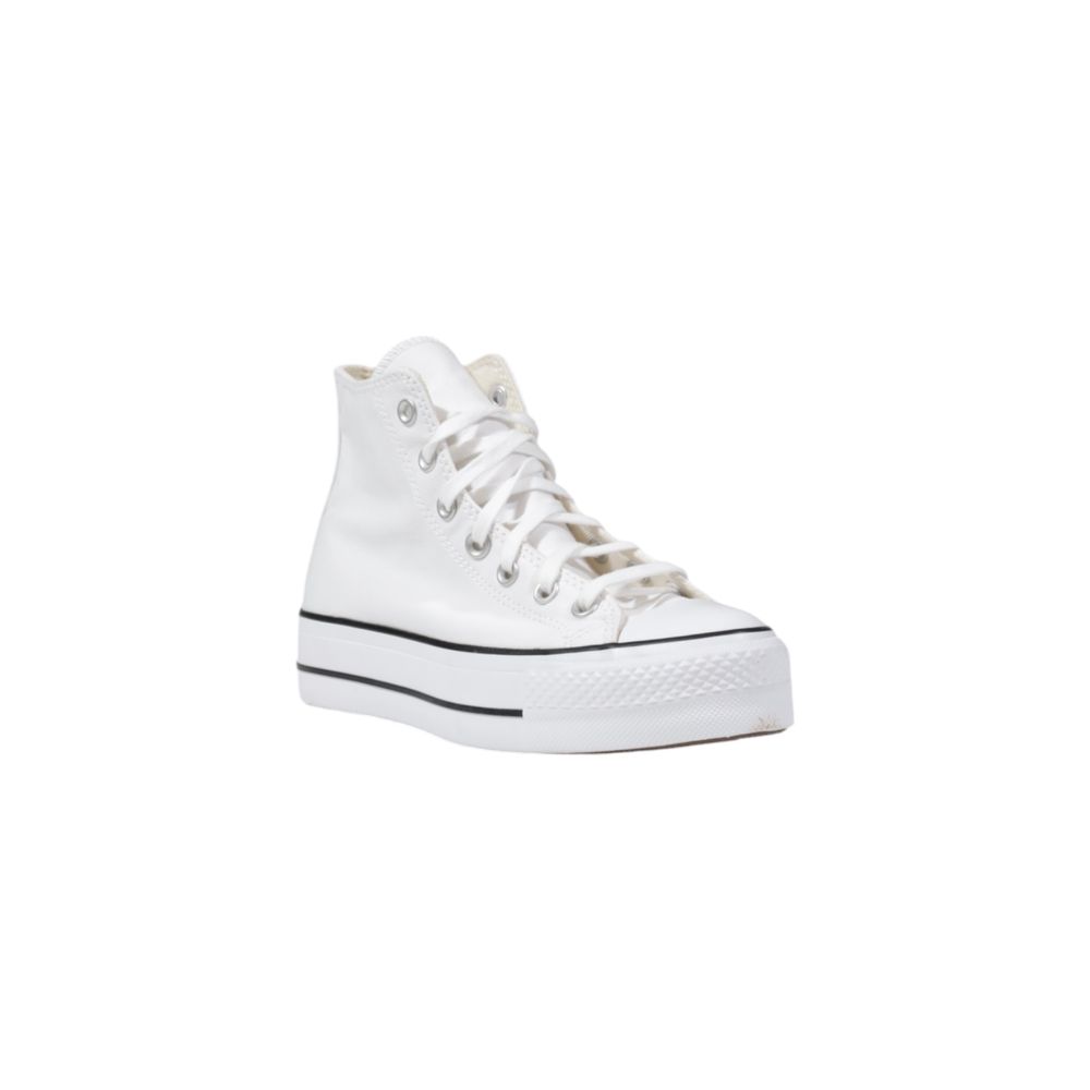 Converse White Polyester Platform Sneakers Converse