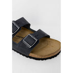 Birkenstock Black Synthetic Flat Sandals Birkenstock