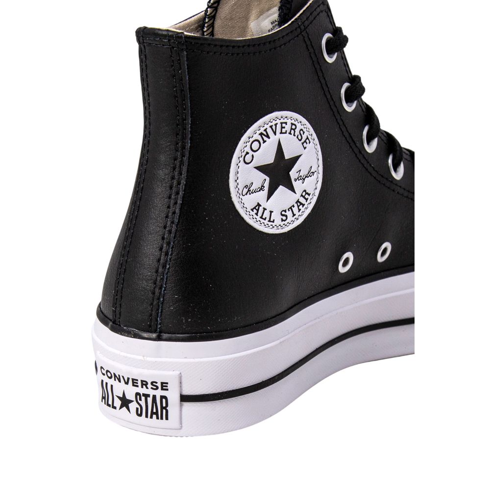 Converse Black Polyethylene Platform Sneakers Converse