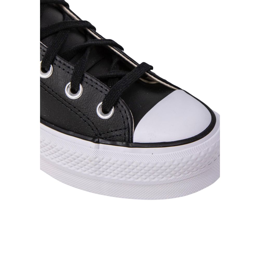 Converse Black Polyethylene Platform Sneakers Converse