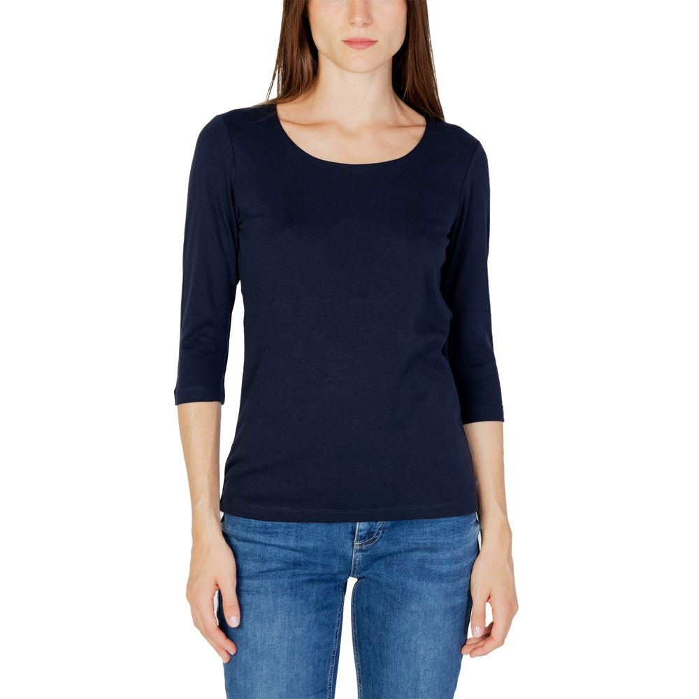 Street One Blue Cotton Long Sleeve T-Shirt Street One