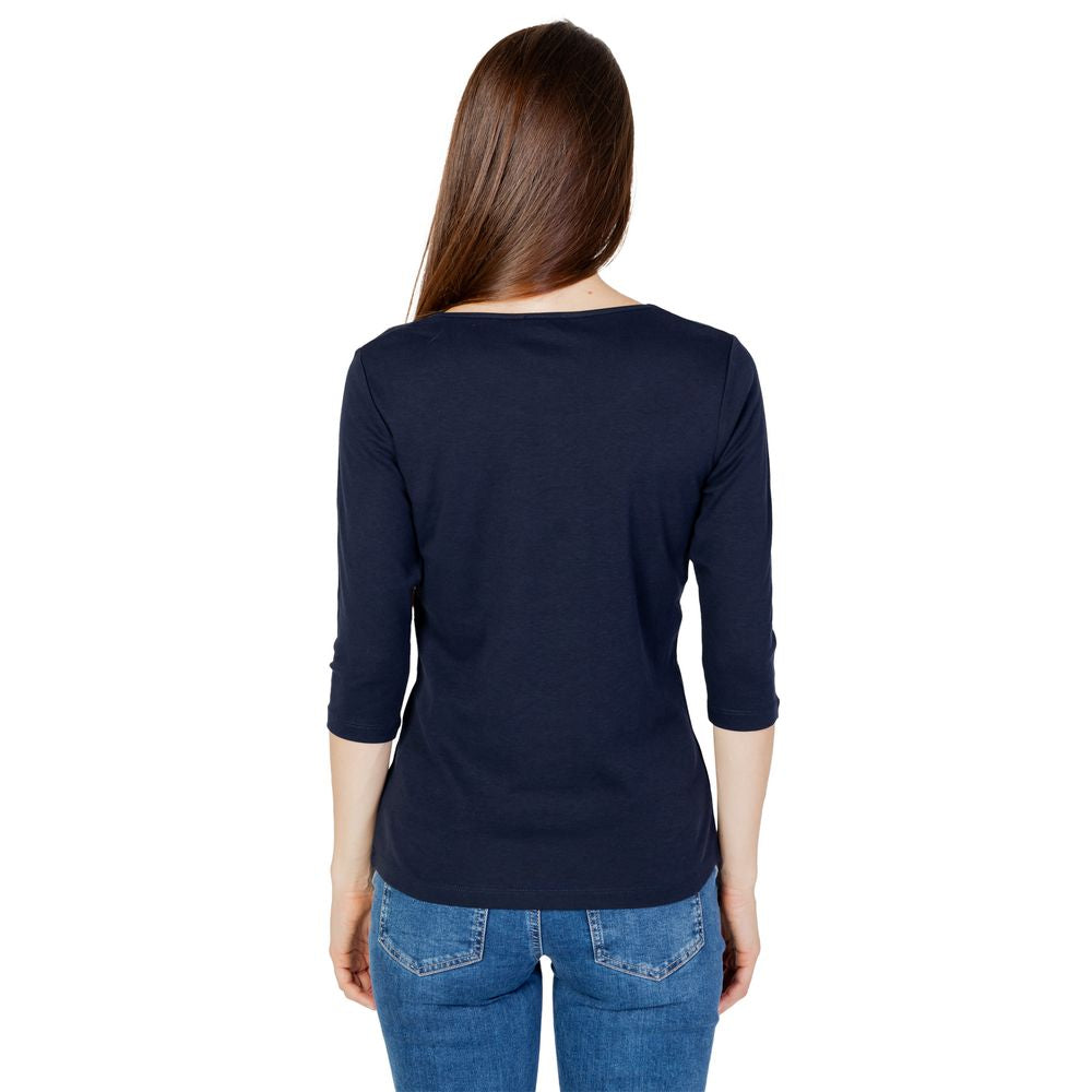 Street One Blue Cotton Long Sleeve T-Shirt Street One