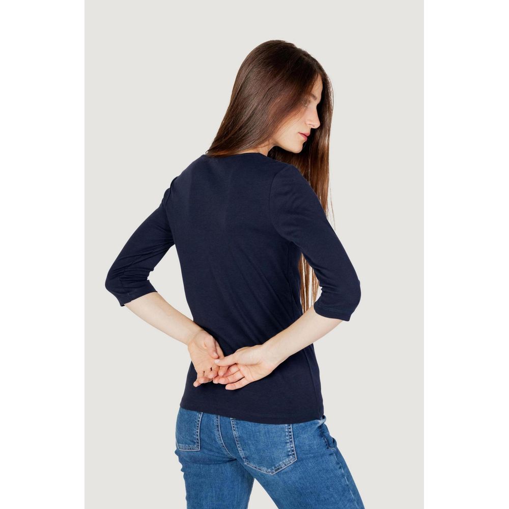 Street One Blue Cotton Long Sleeve T-Shirt Street One