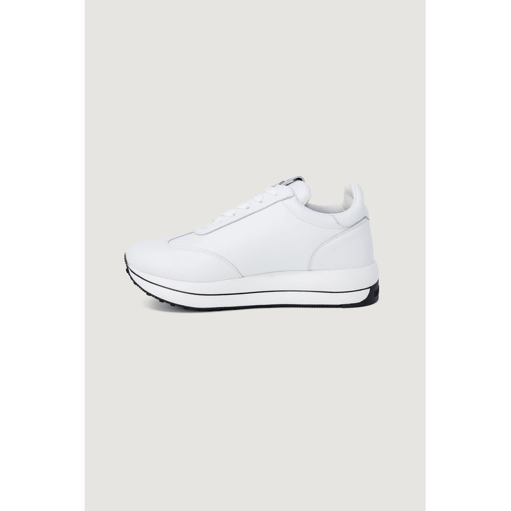 Love Moschino White Leather Low Top Sneakers Love Moschino