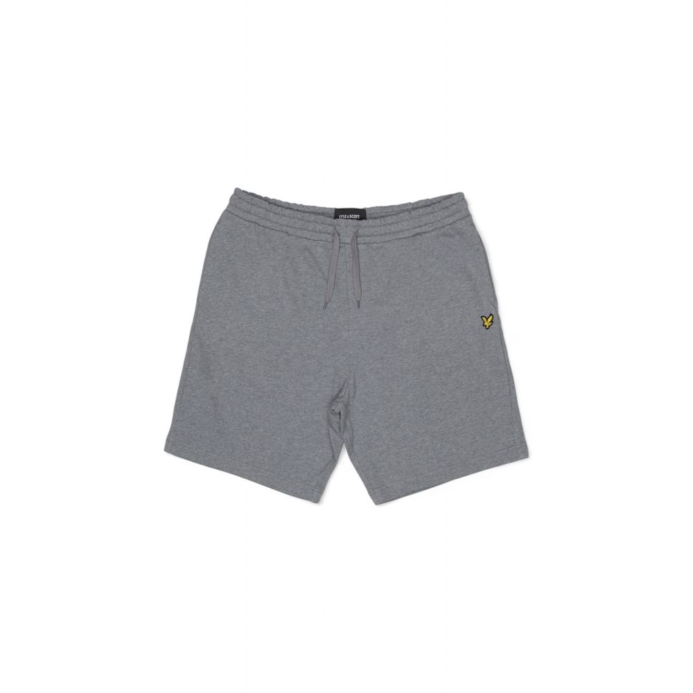 Gray cotton Bermuda shorts from Lyle & Scott with a relaxed fit, featuring a waistband and side pockets.