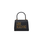 Love Moschino bicolor polyethylene handbag with dual-tone design and top handles, stylish accessory for casual or chic outfits.