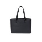 Love Moschino bicolor polyethylene handbag with top handle and bold design, featuring the signature Love Moschino logo detail.