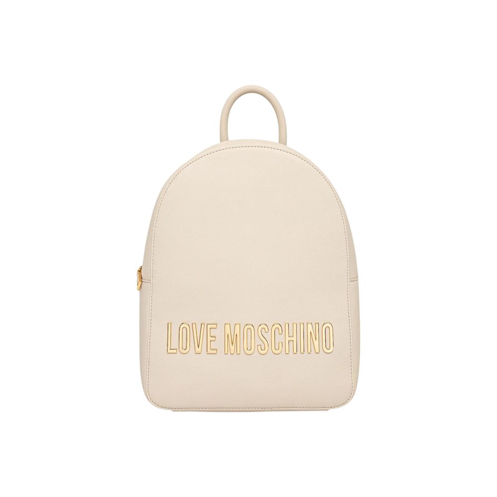Love Moschino Beige Polyethylene Backpack Love Moschino