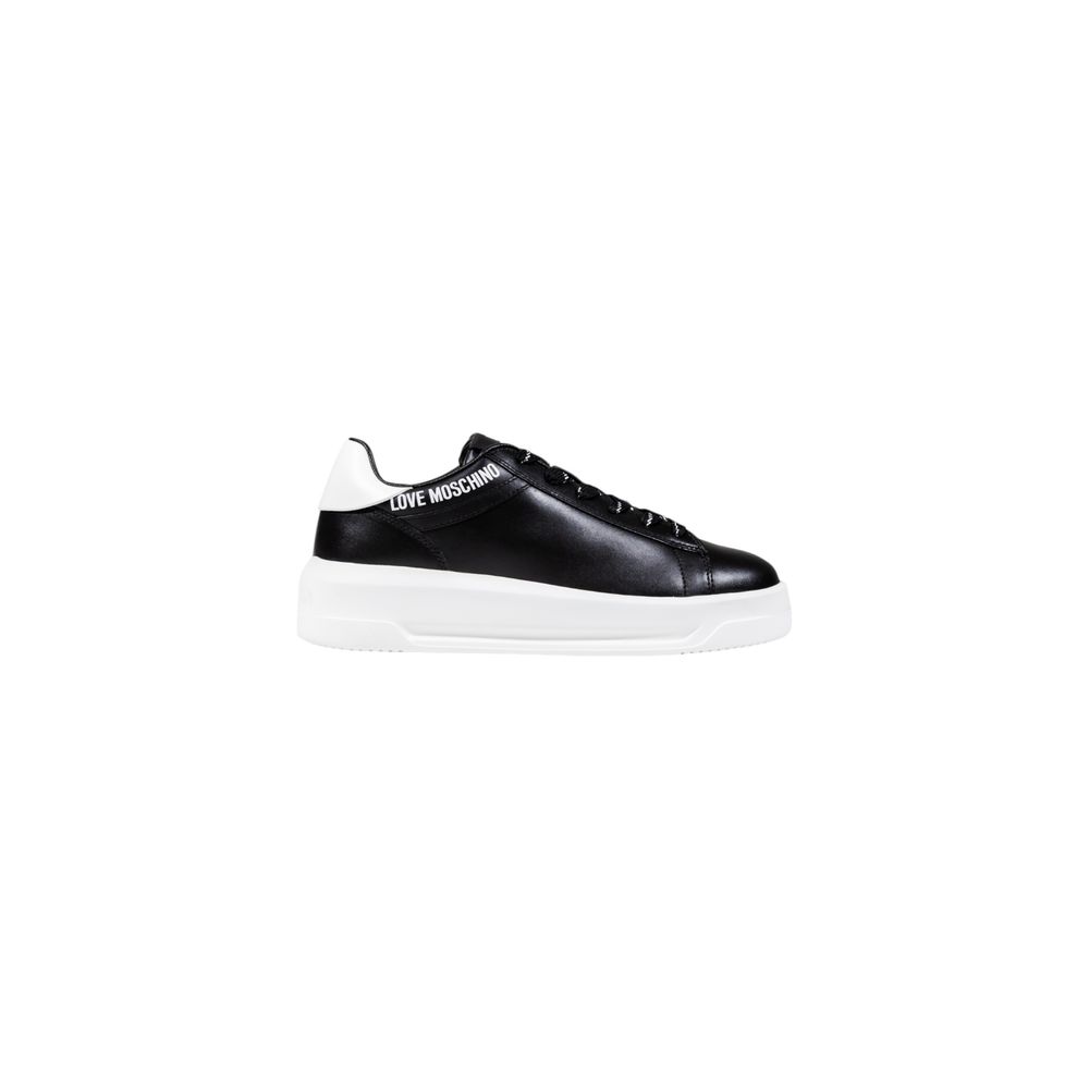 Love Moschino Black And White Synthetic Chunky Sneakers Love Moschino