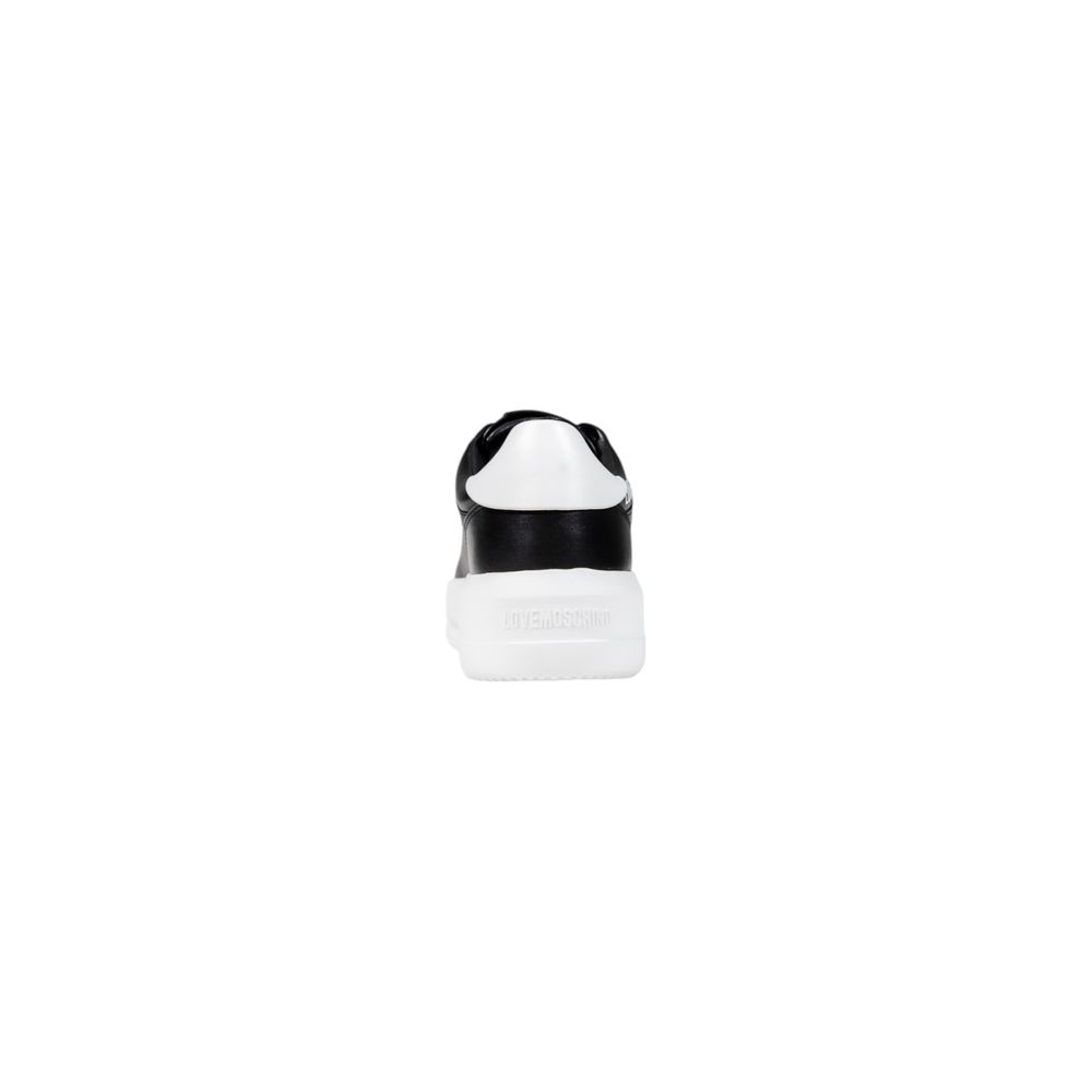 Love Moschino Black And White Synthetic Chunky Sneakers Love Moschino