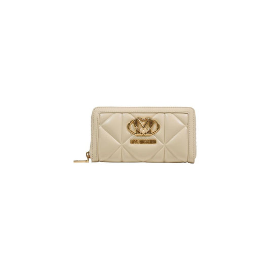 Love Moschino Cream Artificial Leather Wallet Love Moschino