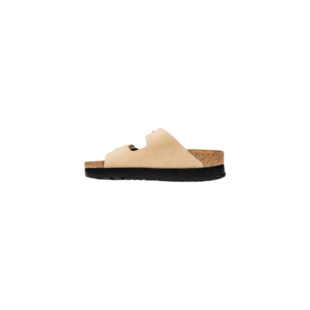 Birkenstock Beige Synthetic Platform Sandals - Eljoys Fashion 