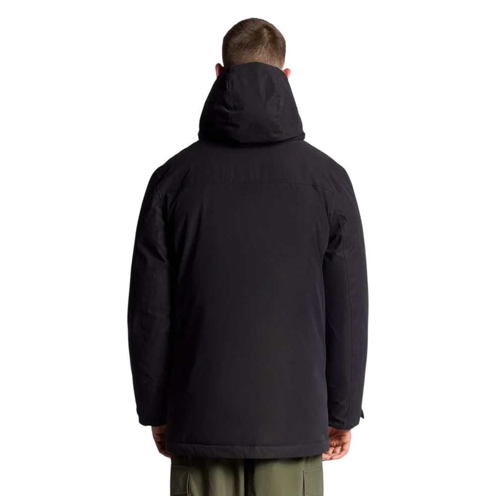 Lyle & Scott Black Polyester Parka Lyle & Scott