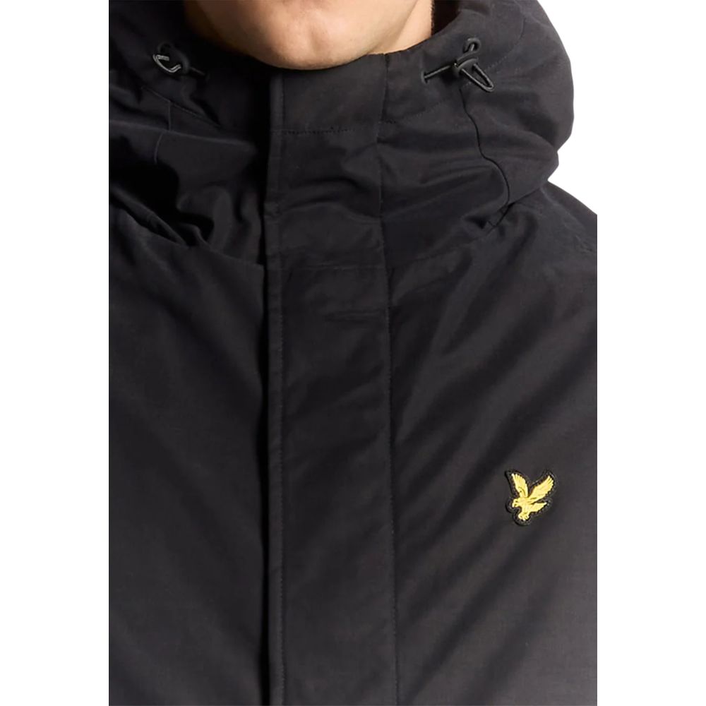 Lyle & Scott Black Polyester Parka Lyle & Scott