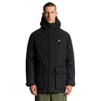 Lyle & Scott Black Polyester Parka Lyle & Scott