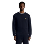 Blue cotton sweatshirt from Lyle & Scott featuring the iconic eagle logo on the chest.