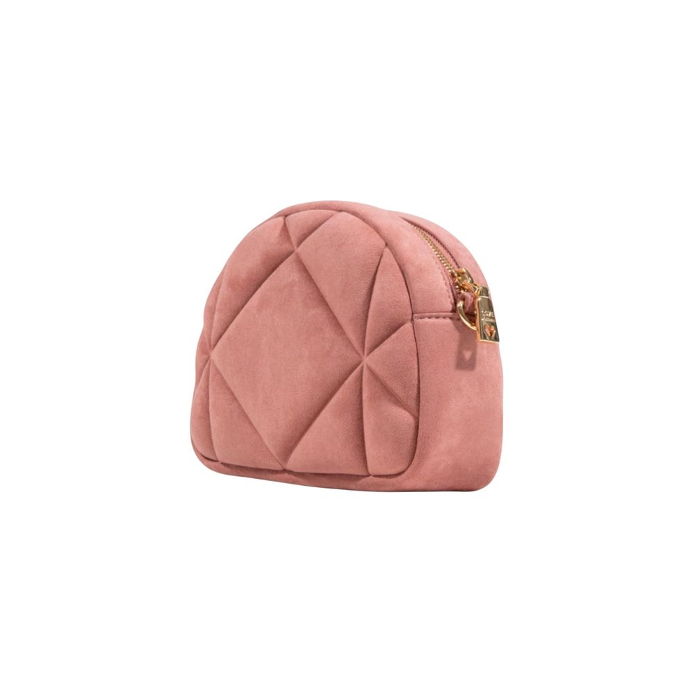 Love Moschino Pink Suede Leather Handbag Love Moschino
