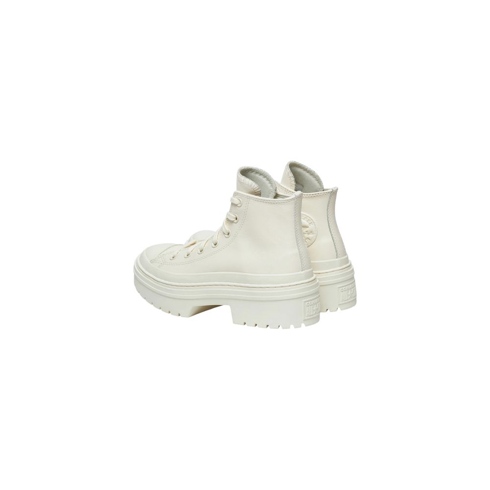 Converse White Recycled Leather High Heel Pumps Converse