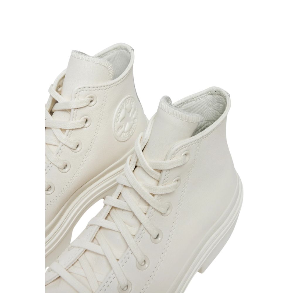 Converse White Recycled Leather High Heel Pumps Converse