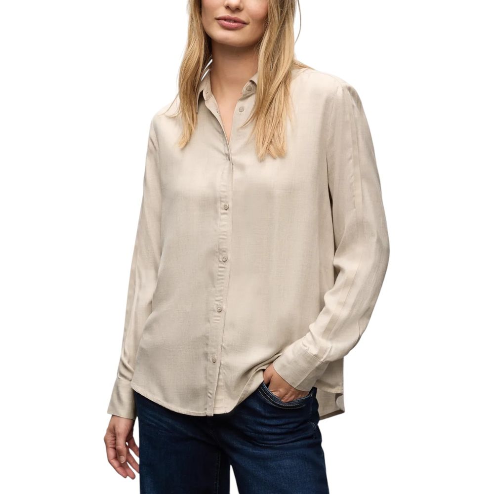 Street One Beige Viscose Blouse Street One