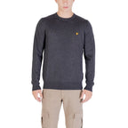 Gray cotton sweatshirt by Lyle & Scott featuring a classic crewneck and ribbed cuffs.