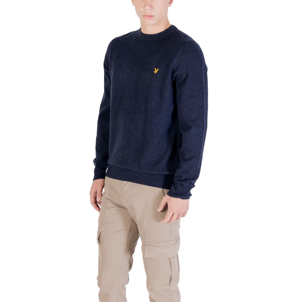 Blue nylon sweatshirt by Lyle & Scott with a relaxed fit and subtle branding, displayed on a plain background.