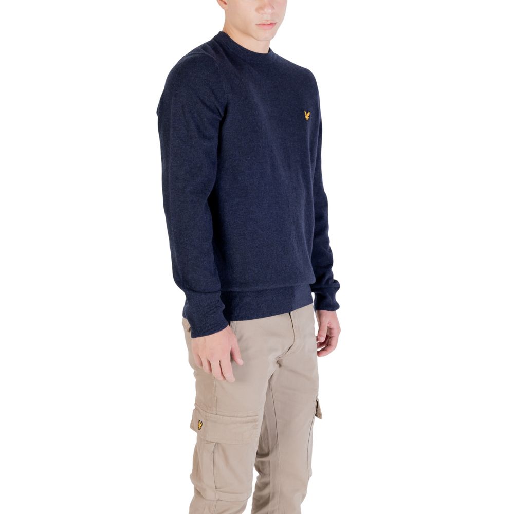 Blue nylon sweatshirt by Lyle & Scott with a relaxed fit, featuring a crew neckline and subtle branding on the chest.
