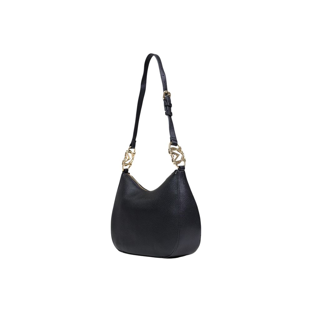 Love Moschino black polyethylene handbag with structured design and bold logo detailing, stylish accessory for everyday use.