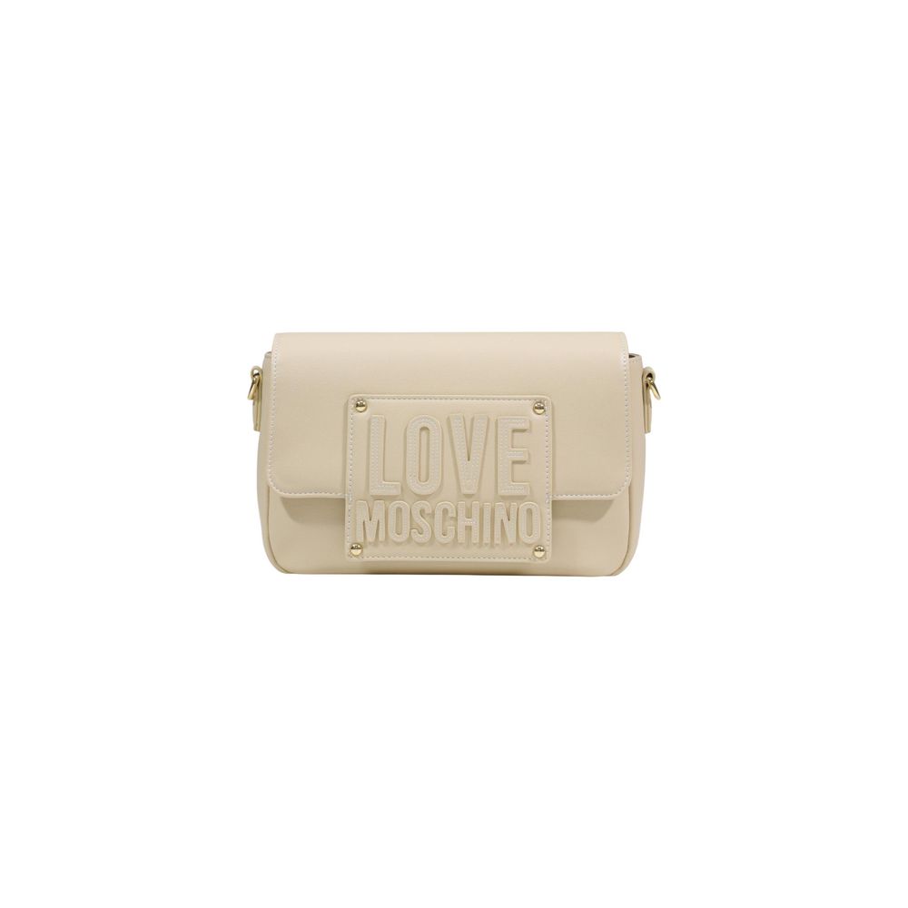 Love Moschino Cream Polyethylene Handbag - Eljoys Fashion 