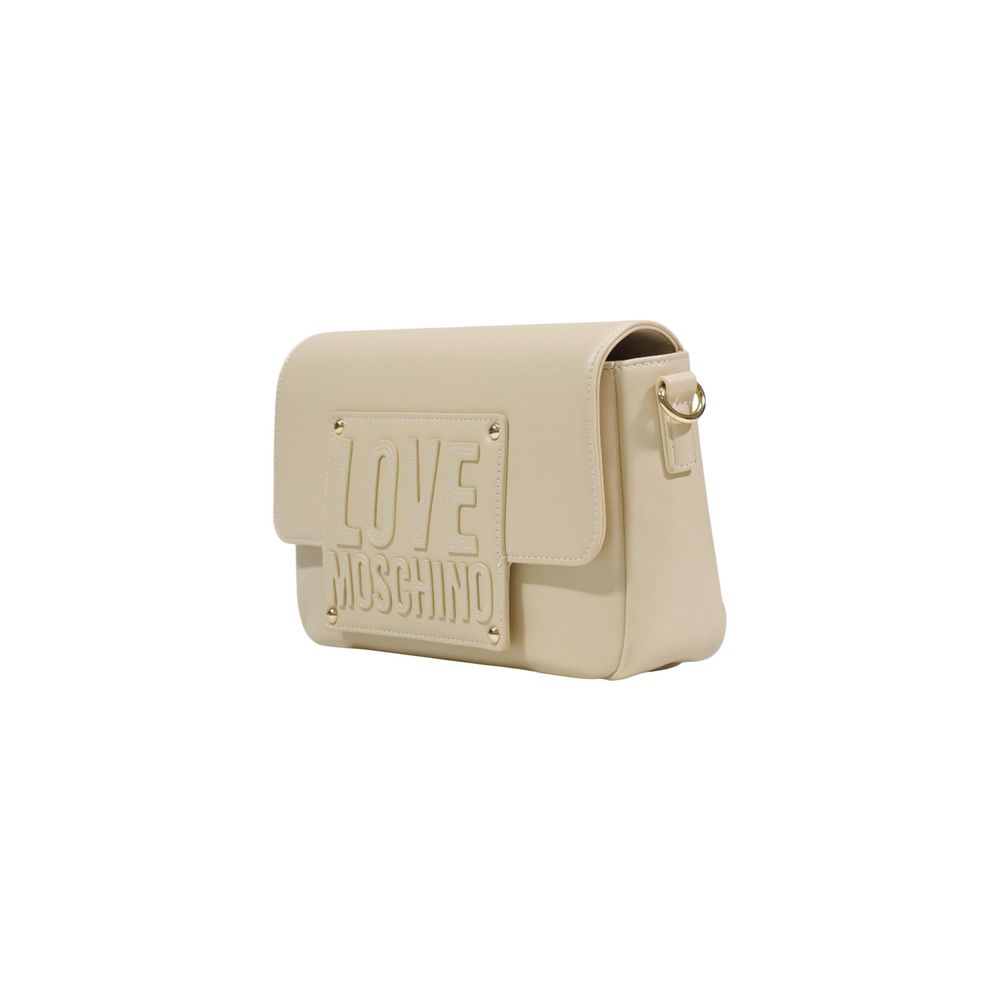 Love Moschino Cream Polyethylene Handbag - Eljoys Fashion 
