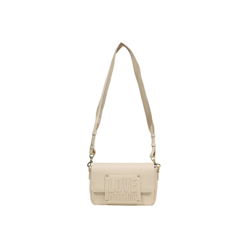 Love Moschino Cream Polyethylene Handbag - Eljoys Fashion 