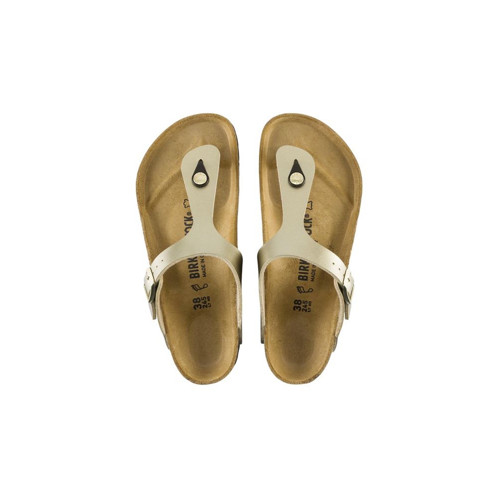 Birkenstock Gold Synthetic Flat Sandals Birkenstock