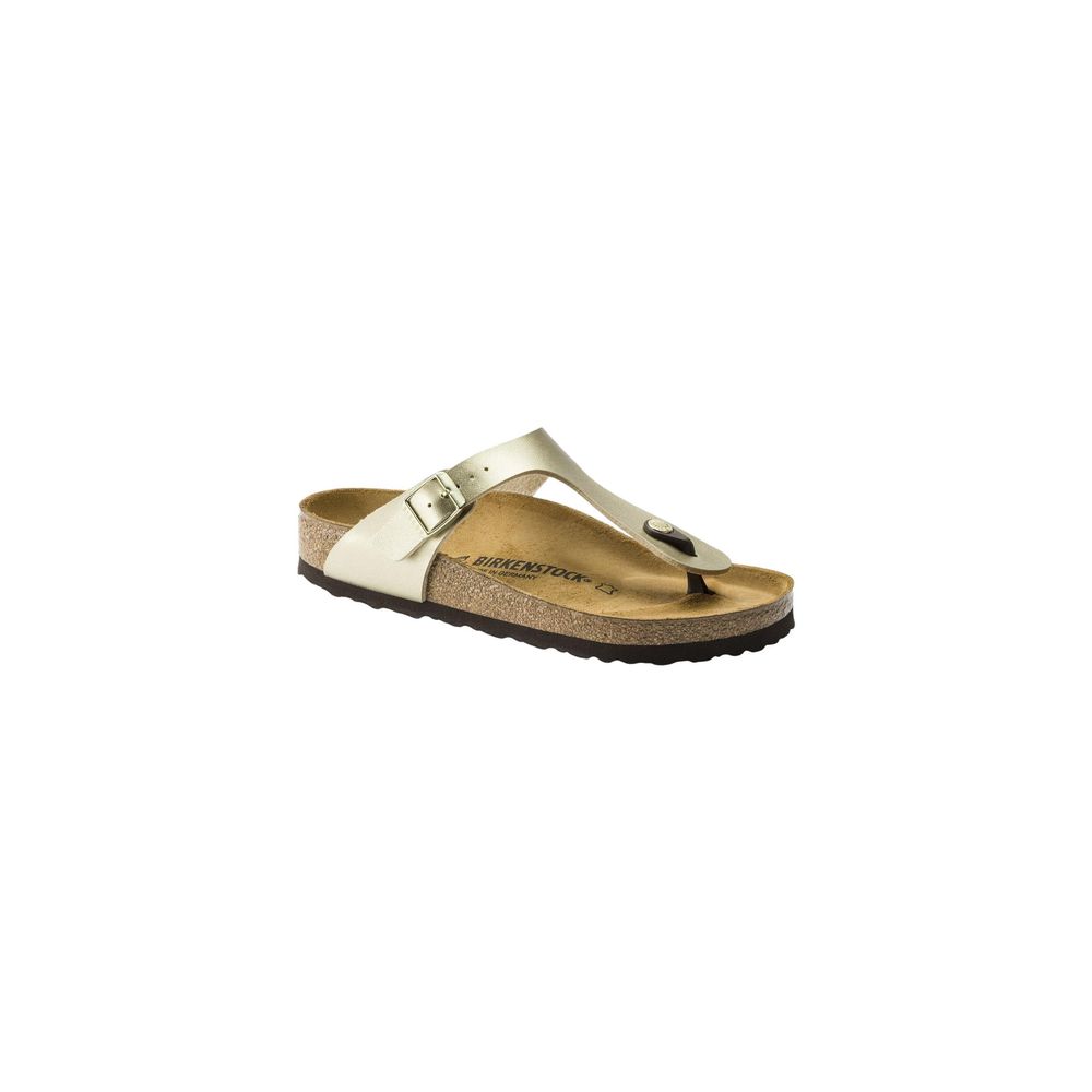 Birkenstock Gold Synthetic Flat Sandals Birkenstock