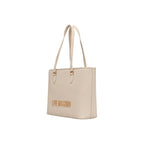 Love Moschino Beige Polyethylene Handbag - Eljoys Fashion 