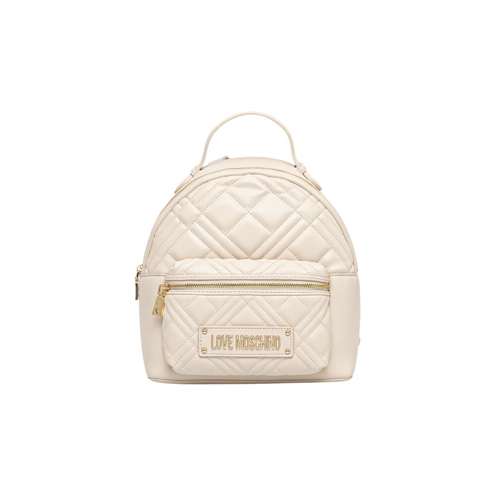 Love Moschino Beige Polyethylene Backpack Love Moschino
