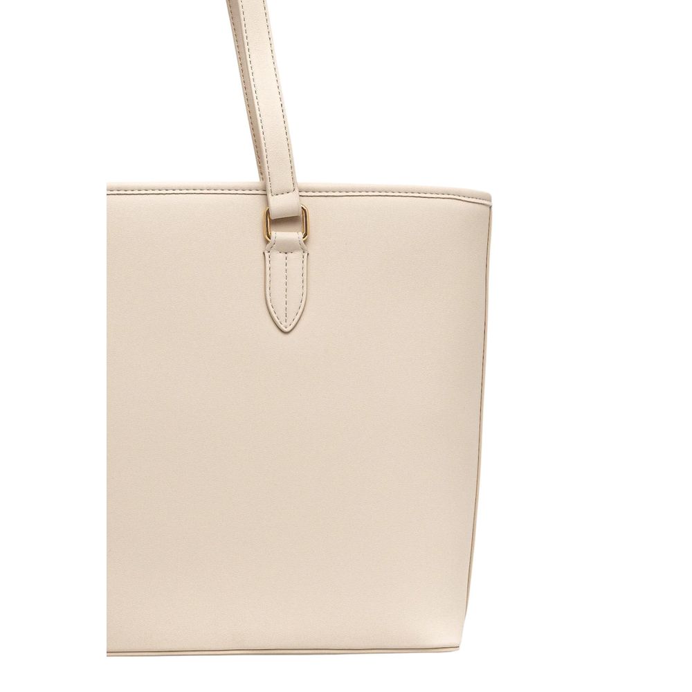 Love Moschino Beige Polyethylene Handbag - Eljoys Fashion 