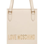 Love Moschino Beige Polyethylene Handbag - Eljoys Fashion 