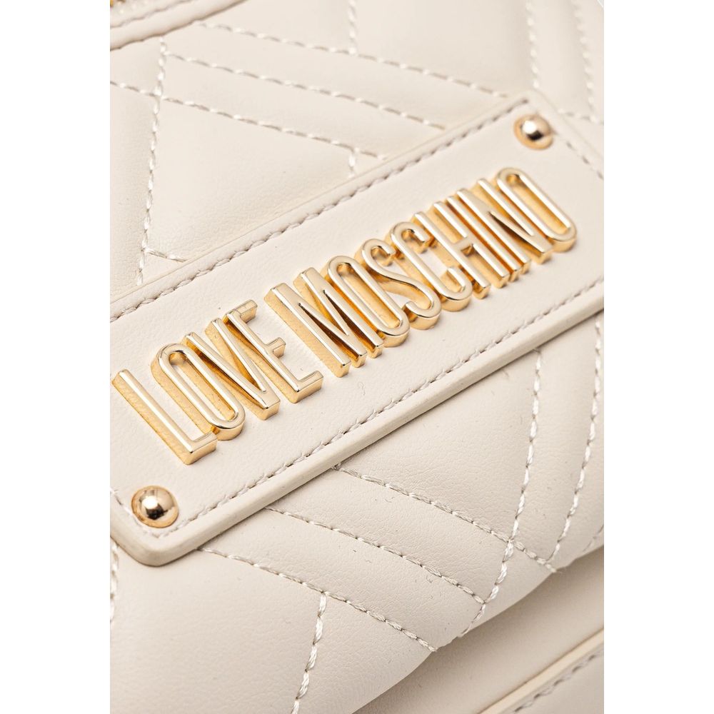 Love Moschino Beige Polyethylene Backpack Love Moschino