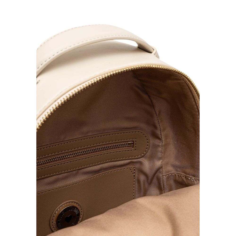 Love Moschino Beige Polyethylene Backpack Love Moschino